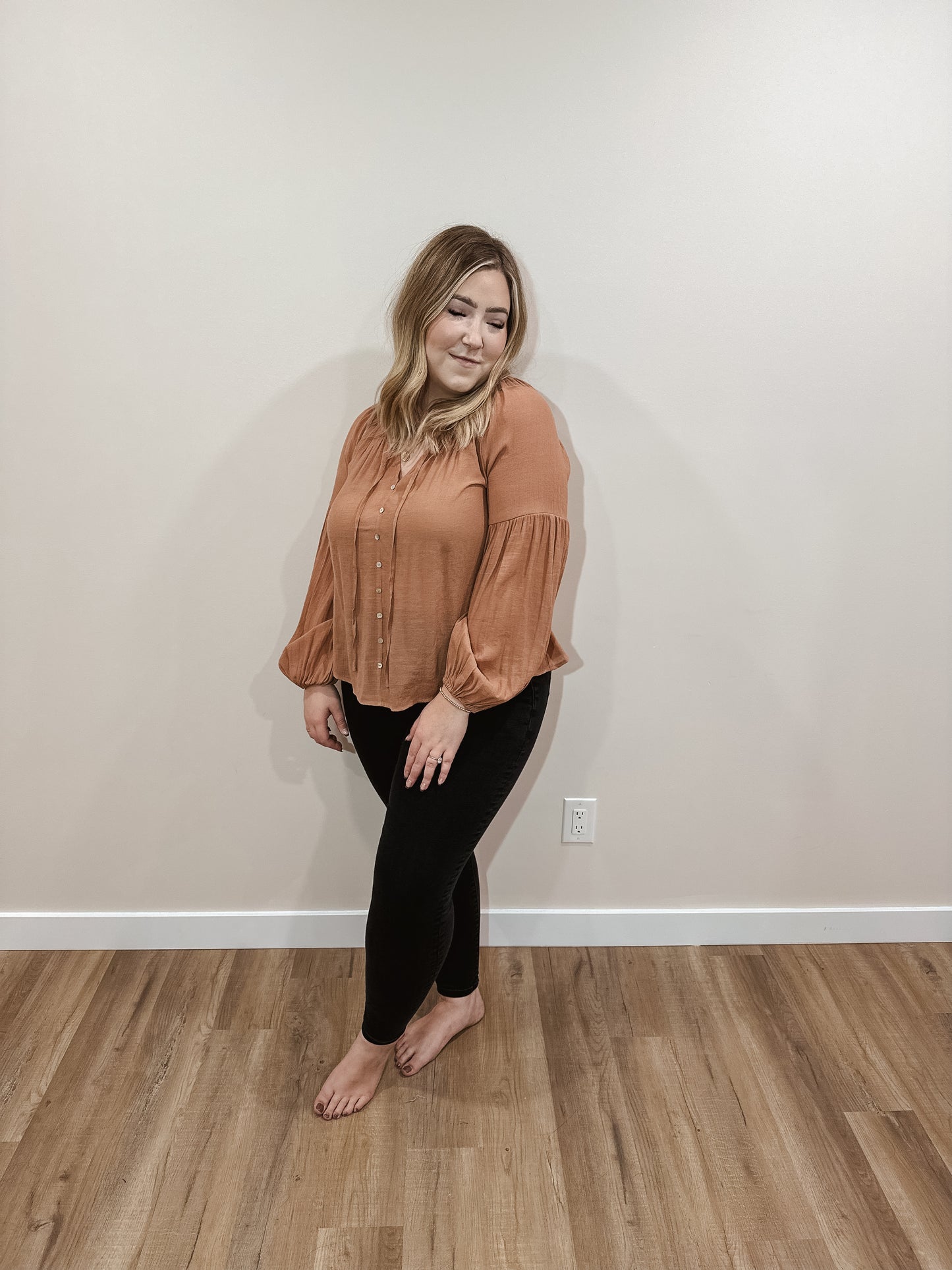 The Long Sleeve Woven Top
