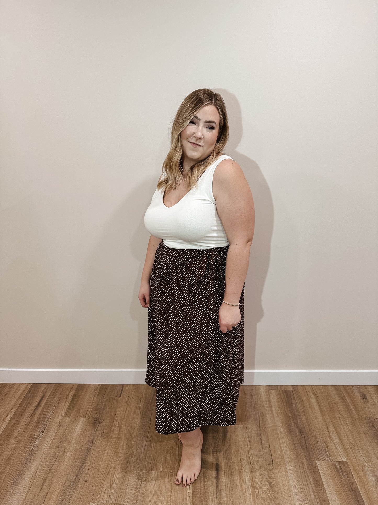 The Dotted Midi Skirt
