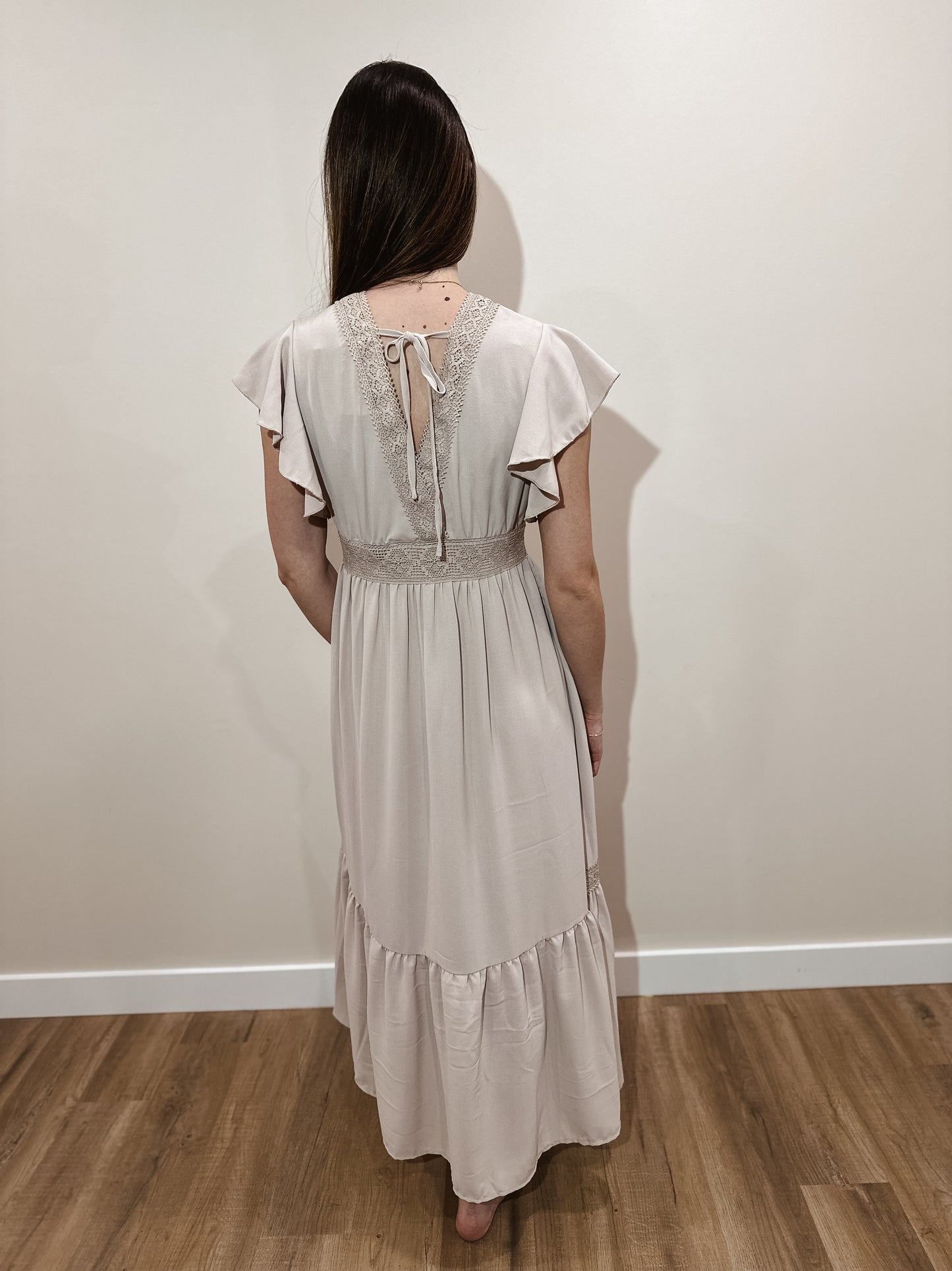 The Short Sleeve Lace Maxi Dress